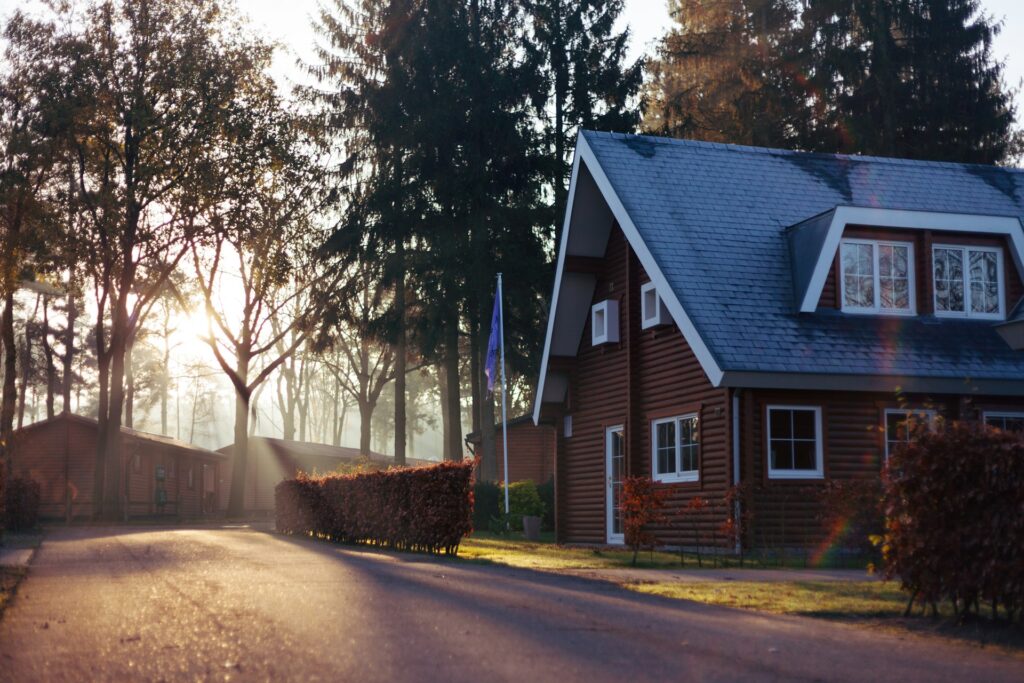 Klinkerhaus im Abendlicht